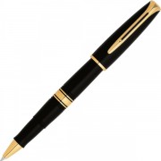 Роллерная ручка Waterman Charlestone Ebony Black  GT. Корпус - акриловая смола, позолота 23К.