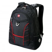 Рюкзак WENGER, 15”, чёрный/красный, полиэстер, 35х20х47 см, 33 л