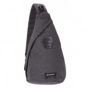 Рюкзак WENGER на одно плечо, cерый, ткань Grey Heather/ полиэстер 600D PU, 25х15х45 см, 7 л