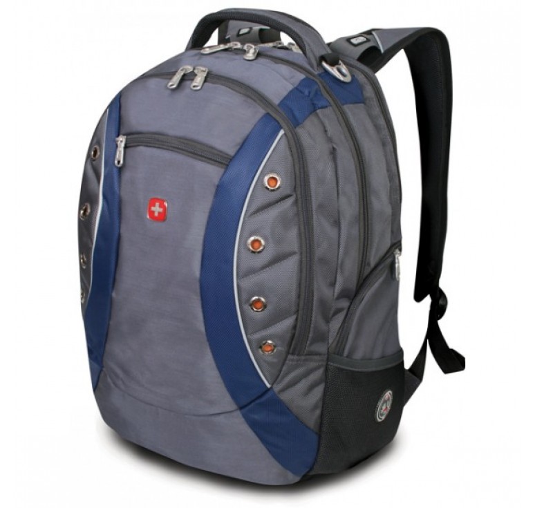 Рюкзак WENGER, 15”,серый/синий, полиэстер 900D, 36х21х47 см, 35 л