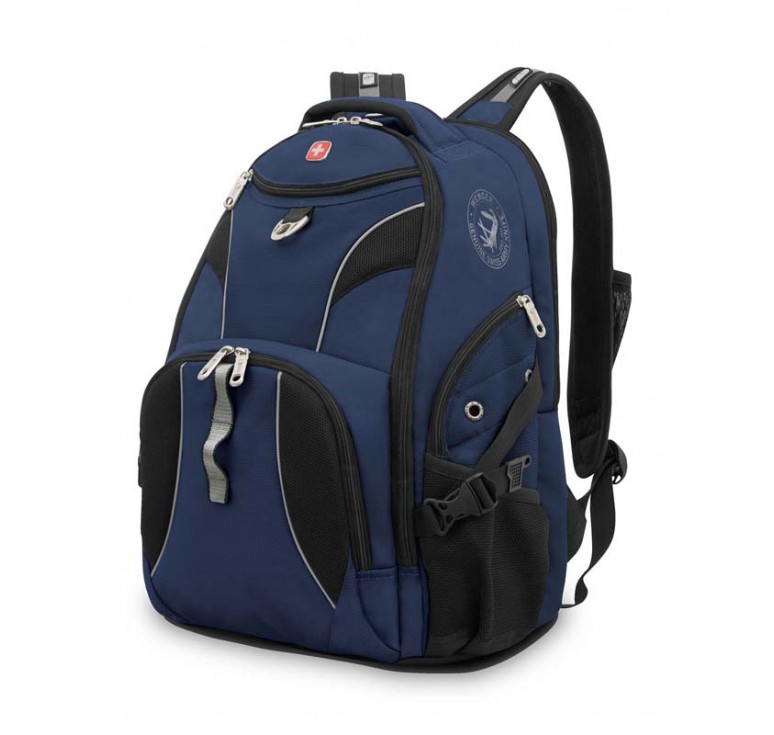 Рюкзак WENGER, 15”,синий/черный, полиэстер 900D/М2 добби, 34x17x47 см, 26 л