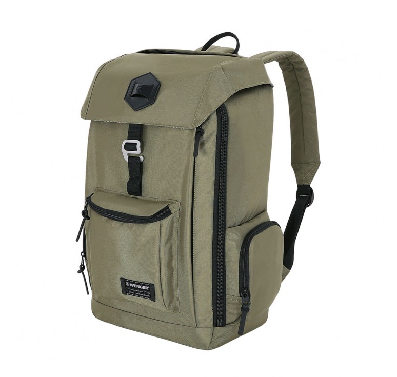 Рюкзак WENGER 18'', оливковый, полиэстер 900D, 28x17,8x45,7 см, 22 л
