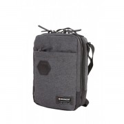 Сумка наплечная вертикальная WENGER, cерая, ткань Grey Heather/ полиэстер 600D PU , 19х11х28 см, 6 л