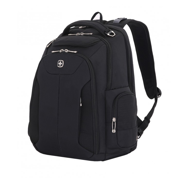 Рюкзак WENGER 17'', бизнес/чёрный, полиэстер 900D/рипстоп, 30,5x17,8x45,7 см, 31л