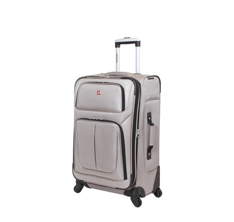 Чемодан WENGER SION, светло- серый, полиэстер 750x750D добби, 41x26x70 см, 56 л