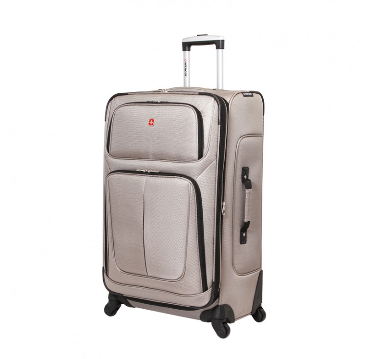 Чемодан WENGER SION, светло-серый, полиэстер 750x750D добби, 46x29x80 см, 90 л