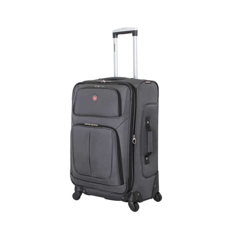 Чемодан WENGER SION, серый, полиэстер 750x750D добби, 41x26x70 см, 56 л