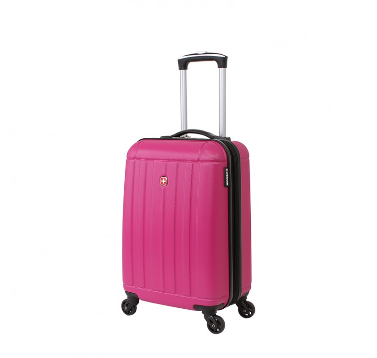 Чемодан WENGER USTER, розовый, АБС-пластик, 34x22x55 см, 37 л