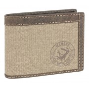 Портмоне WENGER Canvas Hunter, коричневый, воловья кожа/ткань, 12,5×3×9,5 см