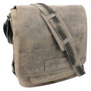 Сумка наплечная вертикальная А4 WENGER "STONEHIDE", коричневый, кожа, 35х13x36 см
