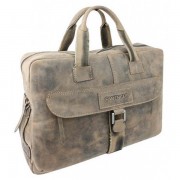 Портфель на молнии WENGER "STONEHIDE", коричневый, кожа, 55х11x40 см