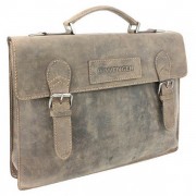 Портфель WENGER "STONEHIDE", коричневый, кожа, 39x5x30 см