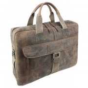 Портфель на молнии WENGER "ARIZONA", коричневый, мягкая кожа, 55x11x40 см