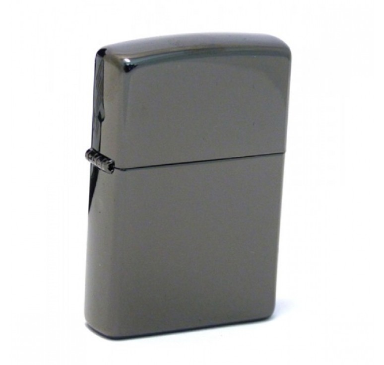 Зажигалка ZIPPO Classic с покрытием Ebony™, латунь/сталь, чёрная, глянцевая, 36x12x56 мм