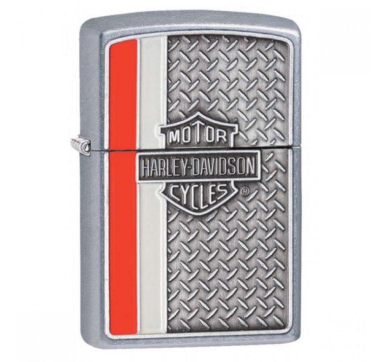 Зажигалка ZIPPO Harley-Davidson® с покрытием Street Chrome™, латунь/сталь, серебристая, 36x12x56 мм