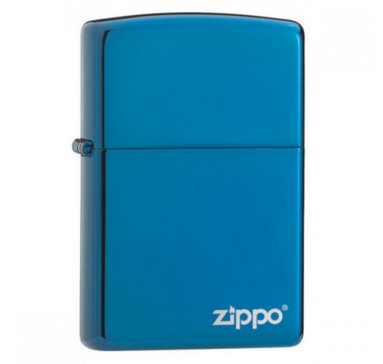 Зажигалка ZIPPO Classic с покрытием Sapphire™, латунь/сталь, синяя, глянцевая, 36x12x56 мм