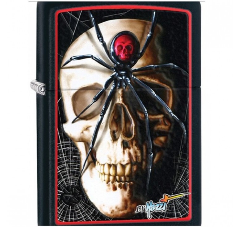 Зажигалка ZIPPO Mazzi, латунь с покрытием Black Matte, черный, матовая, 36х12x56 мм