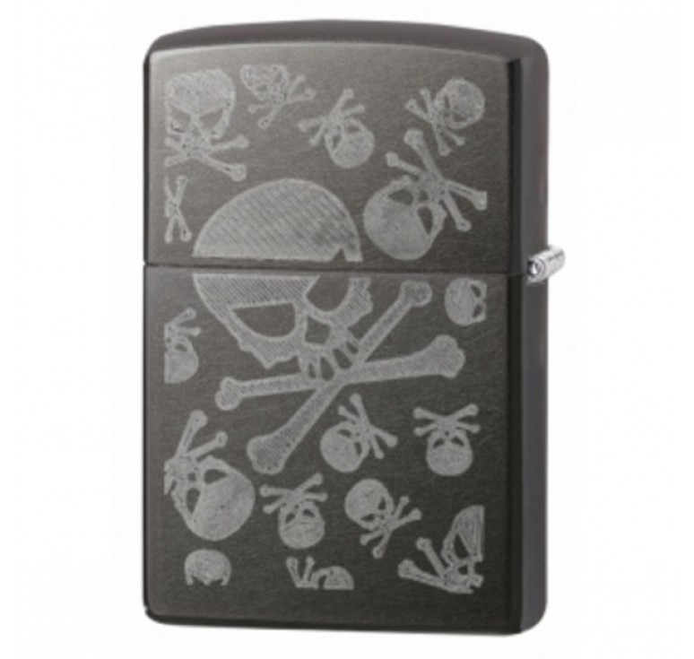 Зажигалка ZIPPO Classic с покрытием Gray Dusk , латунь/сталь, серая, матовая, 36x12x56 мм