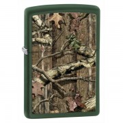 Зажигалка ZIPPO Mossy Oak® с покрытием Green Matte, латунь/сталь, зелёная, матовая, 36x12x56 мм
