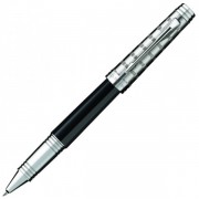 Роллерная ручка Parker Premier, цвет - черный/серебро