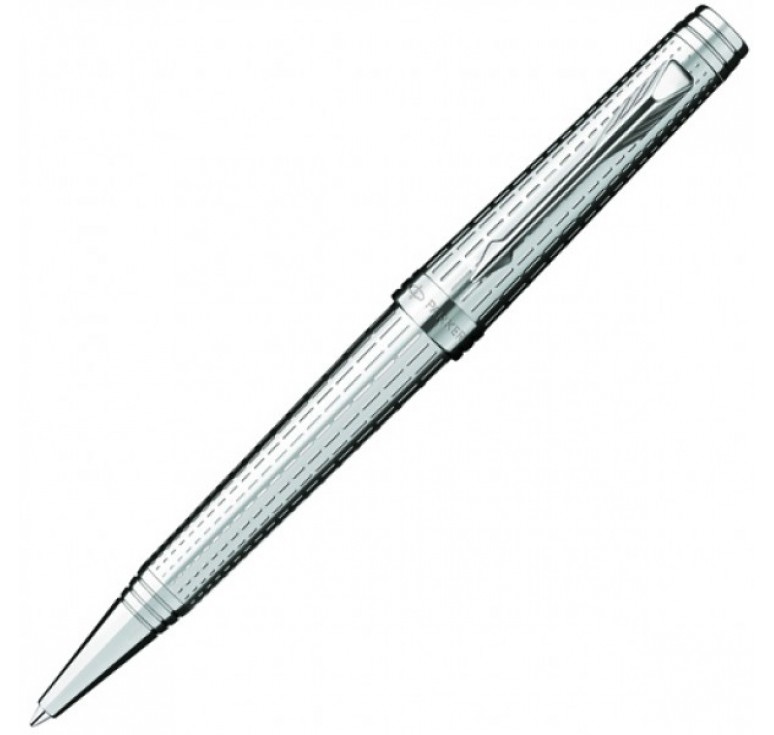 Шариковая ручка Parker Premier, цвет - серебро