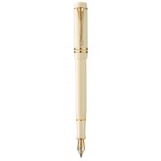 Перьевая ручка Parker Duofold 125, цвет - слоновая кость, перо - позолота 18К