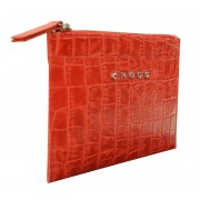 Клатч мини Cross Bebe Coco, кожа наппа фактурная, цвет красный/бежевый, 21 х 15 х 1 см