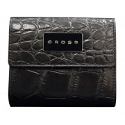 Кошелёк Cross Coco Nicole. Кожа наппа, тиснёная, черный, 11 х 10 х 2,5 см