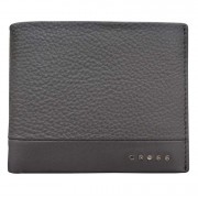 Кошелёк, Cross Nueva FV, кожа наппа, фактурная, серый, 8 х 1,5 х 10,5 см