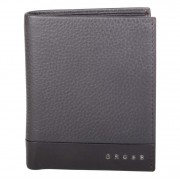 Кошелёк, Cross Nueva FV, кожа наппа, фактурная, коричневый, 9,5 х 1,5 х 12 см