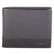 Кошелёк, Cross Nueva FV, кожа наппа, фактурная, коричневый, 11 х 8,2 х 1 см