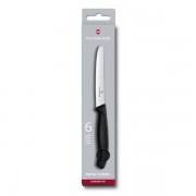 Набор из 6 столовых ножей VICTORINOX SwissClassic, 11 см, серейторная заточка, чёрная рукоять