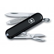 Нож-брелок VICTORINOX Classic SD, 58 мм, 7 функций, чёрный