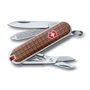 Нож-брелок VICTORINOX Classic, 58 мм, 7 функций, рукоять с дизайном "Шоколад"
