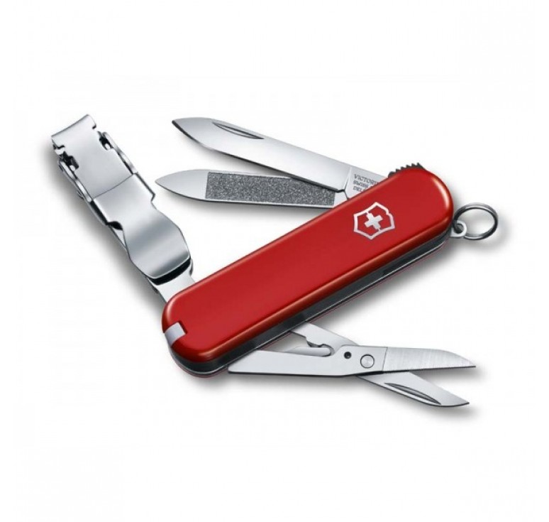 Нож-брелок VICTORINOX NailClip 580, 65 мм, 8 функций, красный