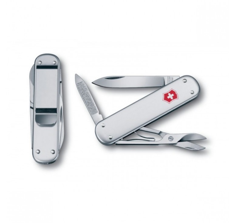 Нож перочинный VICTORINOX Money Clip, 74 мм, 5 функций, алюминиевая рукоять, серебристый
