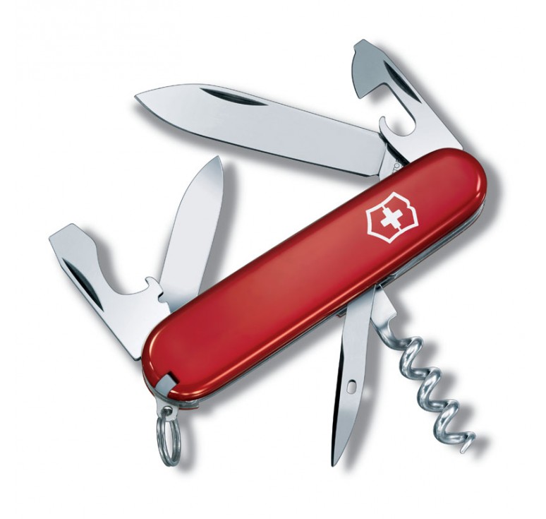 Нож перочинный VICTORINOX Tourist, 84 мм, 12 функций, красный