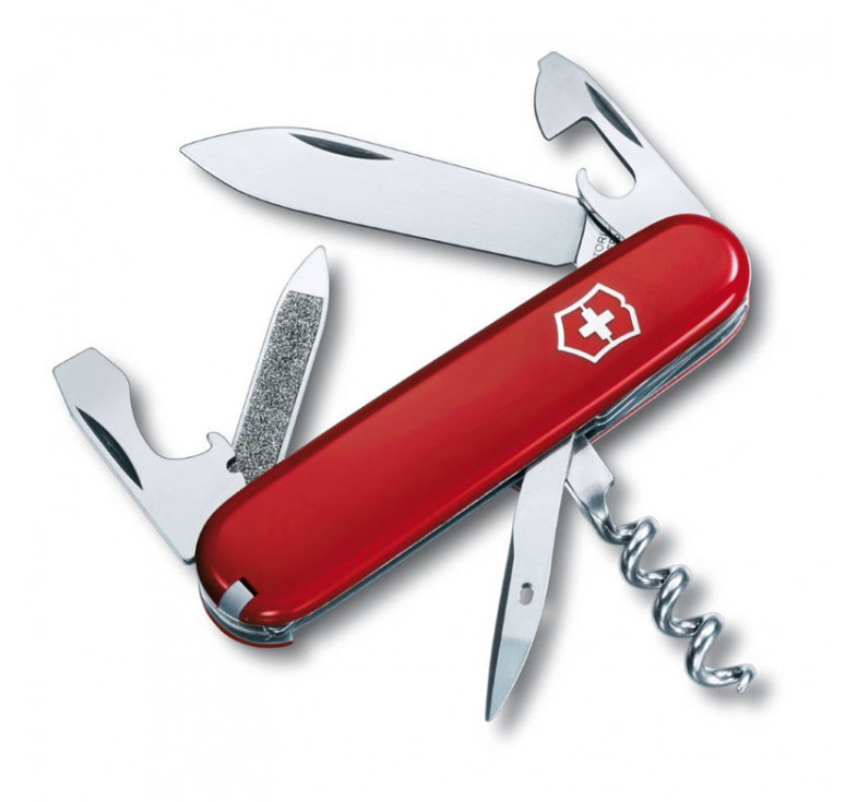 Нож перочинный VICTORINOX Sportsman, 84 мм, 12 функций, красный
