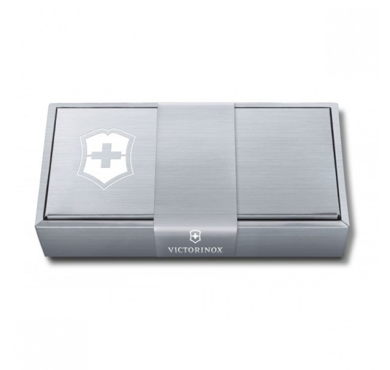 Подарочная коробка VICTORINOX для ножей 84-91 мм толщиной до 5 уровней, картонная, серебристая