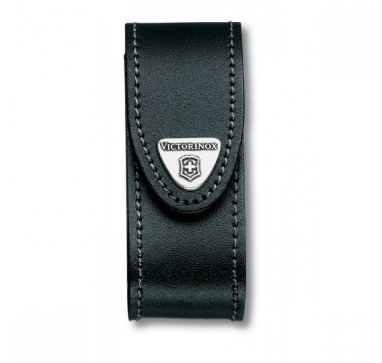 Чехол на ремень VICTORINOX для ножей 91 мм толщиной 2-4 уровня, кожаный, чёрный