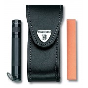 Чехол VICTORINOX для ножей 91 мм 2-4 уровня, с отдел. для фонаря и точильного камня, кожаный, чёрный