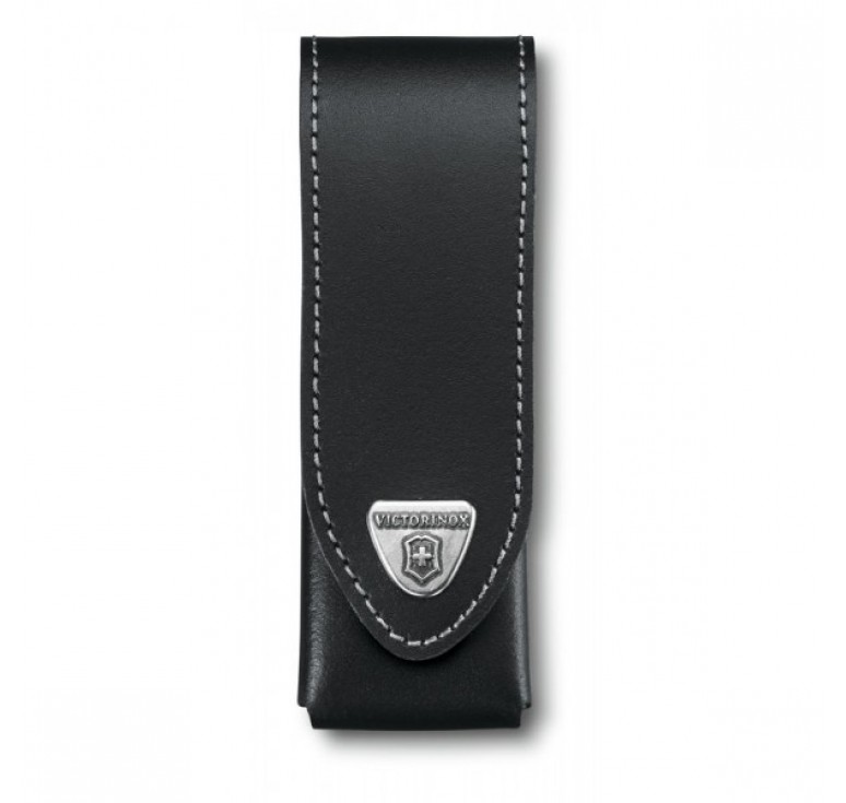 Чехол на ремень VICTORINOX для ножей 111 мм толщиной до 3 уровней, кожаный, чёрный