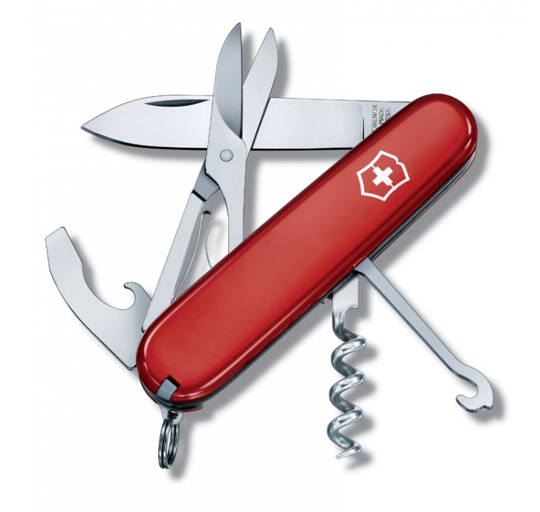Нож перочинный VICTORINOX Compact, 91 мм, 15 функций, красный