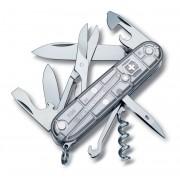 Нож перочинный VICTORINOX Climber, 91 мм, 14 функций,  полупрозрачный серебристый