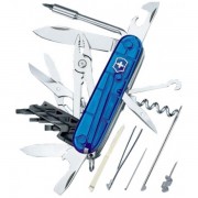 Нож перочинный VICTORINOX CyberTool 34, 91 мм, 32 функции, полупрозрачный синий