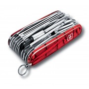 Нож перочинный VICTORINOX Swiss Champ XLT, 91 мм, 49 функций, полупрозрачный красный