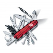 Нож перочинный VICTORINOX CyberTool Lite, 91 мм, 34 функции, полупрозрачный красный