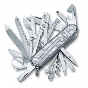 Нож перочинный VICTORINOX Swiss Champ, 91 мм, 33 функции, полупрозрачный серебристый