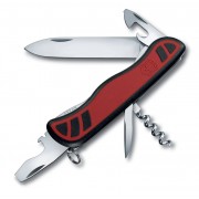 Нож перочинный VICTORINOX Nomad, 111 мм, 9 функций, с фиксатором лезвия, красный с чёрными вставками