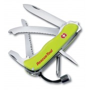 Нож перочинный VICTORINOX Rescue Tool, 111 мм, 14 функций, с фиксатором лезвия, жёлтый